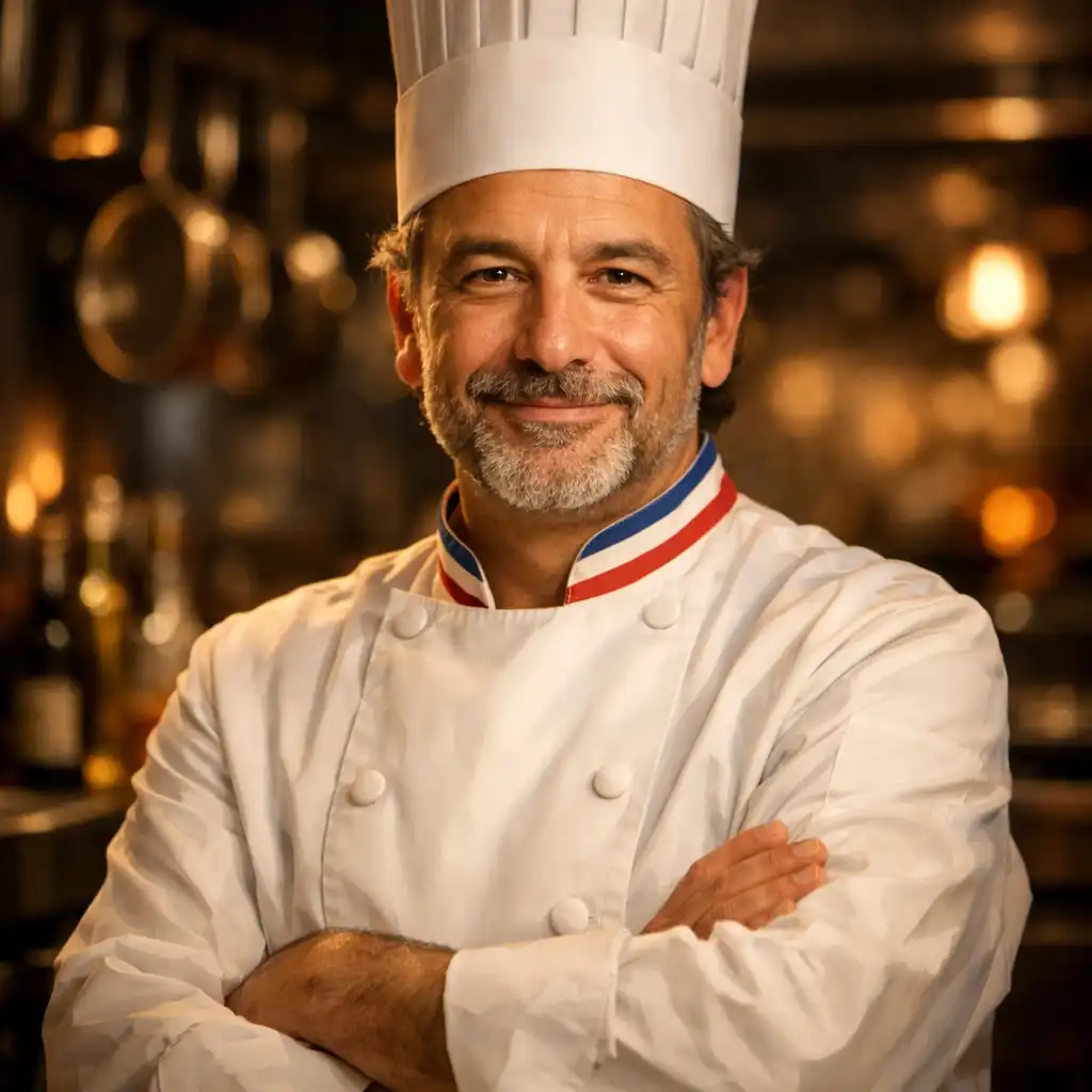 Portrait du chef de Maiso Naux Saveurs dans sa cuisine